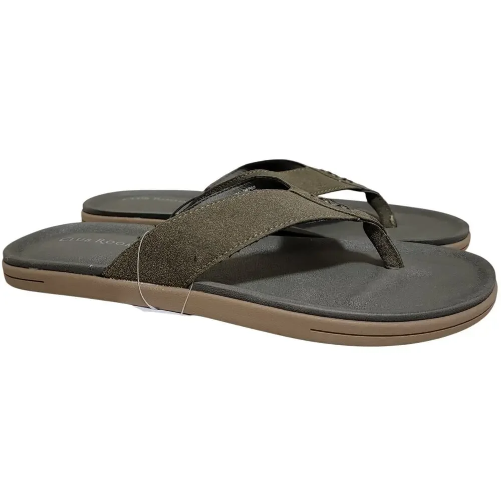 Club Room Men Riley Summer Beach Pool Flip Flop Sandals Size US 11M Sage Green